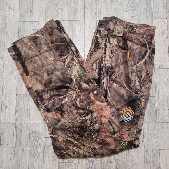 SCENTLOK Scent Blocker Brown Green Insulated Nature Camo Hunting Pants Men's M - Picture 1 of 6